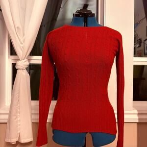 Womens Size M Red Cashmere Sweater - Fixer Upper!